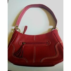Tommy Hilfiger Small Red Leather Handbag